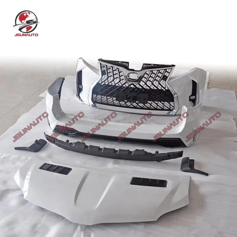 Nuevo diseño para Sienna Upgrade a LM Style Parachoques delantero Parrilla Motor Hood Body Kit para Sienna 2011-2020 Parachoques trasero