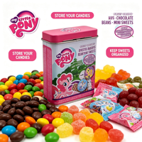Boîte en fer blanc rectangulaire personnalisée avec impression en relief et couvercle à charnière pour le stockage alimentaire, bonbons, menthes et chewing-gums