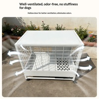 Cage pour chien en fer forgé pour chiens de taille moyenne à grande, niche d'intérieur de luxe avec toilette intégrée, extra-robuste et renforcée