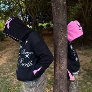 Custom Street Wear High Quality Embroidery logo Heavyweight Cotton Men Hoodies French Terry Full Zip <b>up</b> Hoodies Manufacturer - Product Image 4