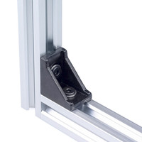 Élément de gousset de connexion à angle droit Triangle connecteur d'angle à 90 degrés support d'angle en forme de L pour profilé d'extrusion d'aluminium