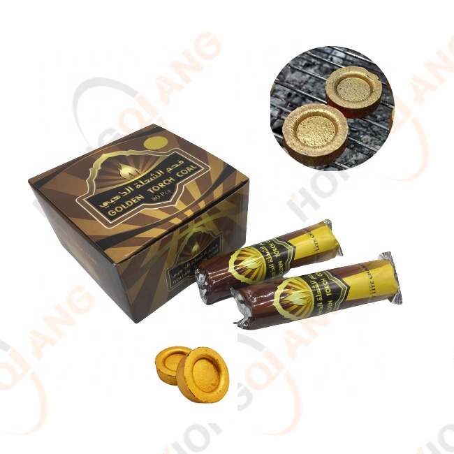 HQRH3380 Hongqiang China factory golden silver quickly instant light shisha round narghilè charcoal