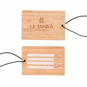 Etiqueta de Lujo para Equipaje de Bambú Personalizada para Hoteles |   Accesorio de Viaje Personalizado de Alta Gama - Product Image 1