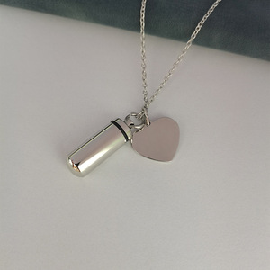 스테인레스 스틸 크로스 실린더 펜던트 애완 동물/인간의 화장 쥬얼리 기념관 목걸이 - Product Image 3