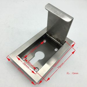 Poignée de porte d'armoire cachée encastrée de meubles durables de la meilleure qualité avec trou de cylindre - Product Image 6