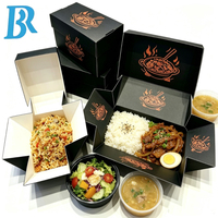 Boîte à riz personnalisée avec logo, emballage pliable, boîte à double burger, boîte à lunch à clapet, boîte à nourriture de rue chinoise, boîte à poulet arabe, boîte repas rapide