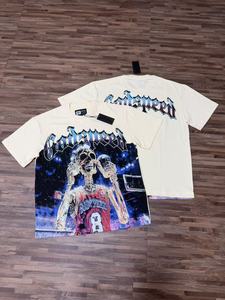 Camiseta God de Alta Calidad, 100% Algodón, Estampado Digital Hip Hop, Corte Regular para Hombre, Manga Regular, Diseño de Calavera, Estilo Urbano - Product Image 6