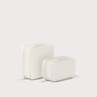 Boîte à bijoux de voyage blanche, petite, avec fermeture éclair, pour ranger les bagues, les boucles d'oreilles, les colliers, logo personnalisé, fabricant OEM ODM