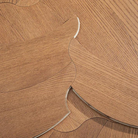 Parquet en chêne d'ingénierie brun moyen à motif de feuilles de bois, avec joint mâle et femelle, direct usine