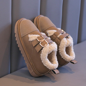 Chaussures en fourrure pour filles, à la mode et mignonnes, nouveaux styles d'automne et d'hiver, chaussures rétro chaudes, chaussures plates décontractées - Product Image 3