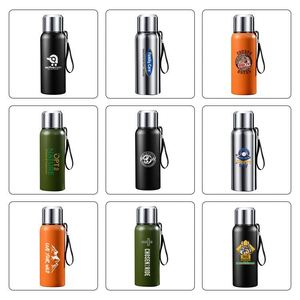 Bouteille d'eau sport isotherme en acier inoxydable à double paroi 600ml 800ml 1000ml, gourde thermos, bouilloire sous vide - Product Image 4