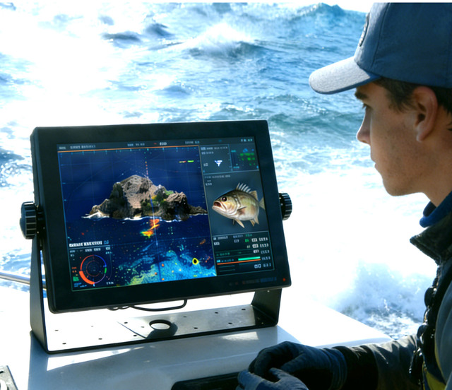 IP67Waterproof Industrial Marine Monitor 1500 Nits High Brightness with AG Glass for Outdoor Harsh Environment on Fishing Boats
