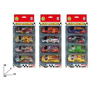 Set de 4 Autos de Carreras Retro de Metal Fundido a Presión, Escala 1:64, 30x12x5 cm, para Niños de 3+ Años - Product Image 1