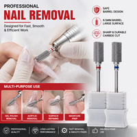 Fraise à ongles en carbure de 6,5 mm, modèle D4S, anti-poussière, pour le retrait de gel et acrylique, avec logo personnalisé, vente en gros OEM