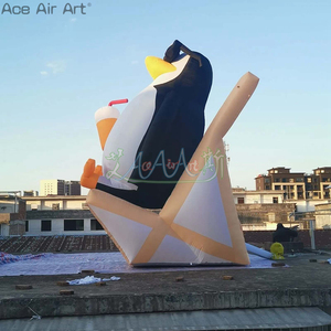 Pingüino inflable al <span class=keywords><strong>aire</strong></span> libre, gafas <span class=keywords><strong>de</strong></span> sol con dibujos animados, modelo <span class=keywords><strong>de</strong></span> pingüino para Plaza o parque <span class=keywords><strong>de</strong></span> atracciones - Product Image 6