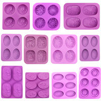 1 Pièce Moule à Savon en Silicone 4 Cavités avec Logo Personnalisé, Fabrication de Bougies, Tube Long, Boîte en Bois avec Couvercle
