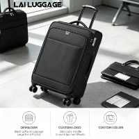 Valise Oxford ultra-légère de style italien de luxe - Extension invisible, 360° °   Silent Spinners, Gris foncé premium