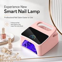 Lampe UV sans fil rechargeable 72W pour ongles, séchoir à gel haute puissance, base amovible, grand espace, lampe de manucure et pédicure