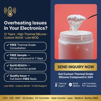Graisse silicone à haute conductivité thermique blanche pour CPU, LED, IGBT, onduleur, non-durcissante, personnalisée W/mK, OEM, faible MOQ, RoHS, REACH