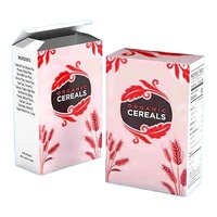 Boîte à céréales personnalisée recyclable avec gaufrage et vernissage, carton blanc brillant pour l'emballage alimentaire et l'expédition