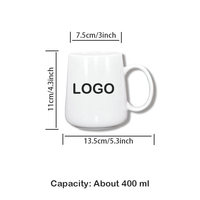Tasses à café en céramique personnalisées avec logo imprimé, poignée dorée, pour publicité promotionnelle