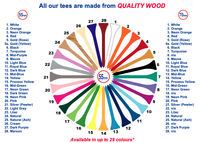 Offres Spéciales : Tees de Golf en Bambou Durables, Logo Personnalisé, Bois Naturel, OEM, Impression en Gros, Accessoire de Golf Coloré, Direct Usine