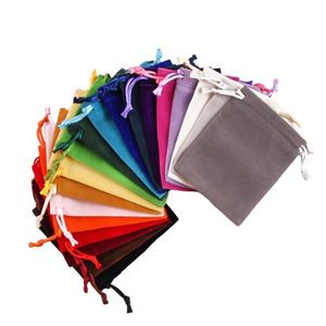 Sac à cordon Proluxe, pochette en velours doré personnalisée, sac promotionnel pour petits cadeaux, emballage en velours avec logo personnalisé - Product Image 1