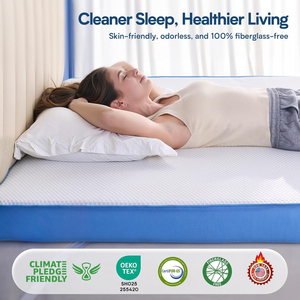 Surmatelas extra ferme 3 pouces 7 zones en mousse à mémoire de forme avec gel rafraîchissant et charbon de bambou - Product Image 6