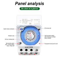 SUL181H Mini Mechanical Electronic 24-Hour Timer Switch Programmable Tanpa Baterai