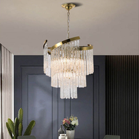 Luminaires suspendus en verre massif faits à la main, longs, décoratifs en spirale, en acier inoxydable de luxe, pour l'intérieur, le hall d'hôtel, le salon