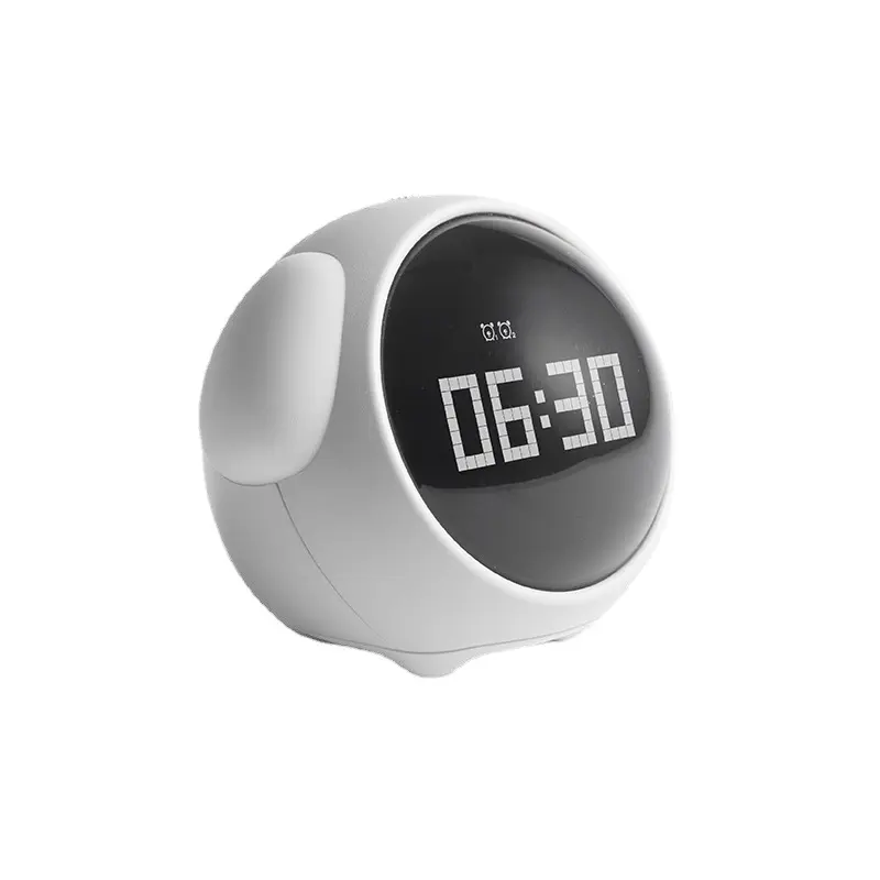 Reloj despertador multifuncional para niños, alarma con bonita expresión, con Control de voz y mesita de noche, recargable, nuevo