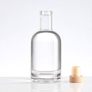 Bouteille en verre dépoli sérigraphié transparente, qualité alimentaire, pour vin, brandy, whisky, avec bouchon en liège, 100ml, 200ml, 500ml, 1000ml - Vente chaude - Product Image 4