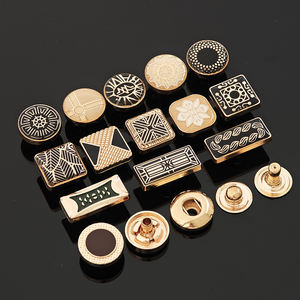 Bouton-pression métallique KUNSHUO pour vêtements, chemises, abayas et thobes, avec logo de marque en 4 parties, personnalisable pour hommes - Product Image 1