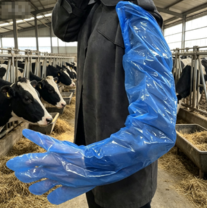 Guantes Desechables para Examen Veterinario <span class=keywords><strong>de</strong></span> Ganado Vacuno, Guantes <span class=keywords><strong>de</strong></span> PE para Veterinarios <span class=keywords><strong>de</strong></span> Granja, Cobertura Total del Brazo - Product Image 2