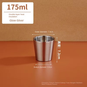 Taza de Acero Inoxidable 304, Vaso para Agua, Té, Café, Cerveza, Bebidas Frías, Taza Coreana de Doble Capa Anti-quemaduras para Enjuague Bucal - Product Image 6