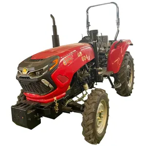 Hot selling 4 cylinder 60 horsepower 4*4 diesel farming agriculture tractor equipment tractor price