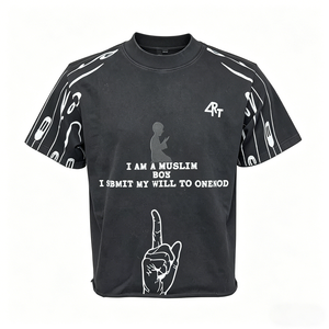 Camiseta de Manga Corta para Hombre, Estilo Urbano, Personalizada con Impresión DTG, Algodón Grueso, T-shirt Pour Hommes - Product Image 1