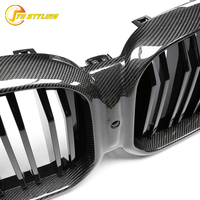 Grille de calandre avant en fibre de carbone pour BMW X3 G01X3M F97 X4 G02 X4M F98 LCI, type de remplacement pour grille de ventilation avant double lamelles