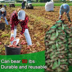 Huamaohengchun 60 Bolsas de Almacenamiento de Malla Grande y Duraderas de 21''x32'' de Material LDPE, Reutilizables con Cordón, para Cebollas, Cítricos y Frutas, Capacidad de 50 Libras - Product Image 5