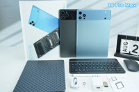 Tablet Android PE14-18 Pro Max 11 Inci Kustom, MTK6750 4G LTE dengan Aksesoris Lengkap, Mini Komputer 5000mah
