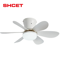 Ventilateur de plafond LED intelligent à intensité variable, ampoule E27, 3 couleurs, ventilateur de plafond avec lumière et télécommande, ventilateur LED de 52 cm