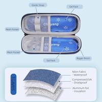 Sac isotherme antichoc noir en EVA pour insuline, 3 couches, pour flacons de peptides, étui pour stylo, étui pour injections pour diabétiques IC-008
