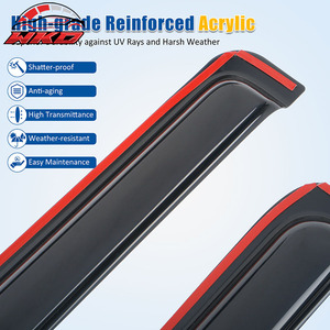 Pare-soleil de fenêtre pour Chevrolet Silverado et GMC Sierra 1500 2500 3500 HD Crew Cab 19-25 – Protection latérale de vitre de porte de voiture intégrée au cadre - Product Image 4