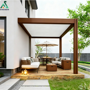 Pergola Bioclimatique en Aluminium Durable, Adaptation au Terrain, Multi-Installations, Autoportante ou Murale, <span class=keywords><strong>Abri</strong></span> pour Villa et Cour - Product Image 1