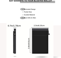 Portefeuille minimaliste vintage en aluminium avec protection RFID, design fin et court, prix d'usine