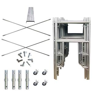<span class=keywords><strong>Échafaudage</strong></span> <span class=keywords><strong>roulant</strong></span> intérieur en métal galvanisé à cadre en H, prix usine - Product Image 1