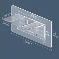 Cloison de bureau triangulaire transparente en plastique, adhésive, multifonctionnelle, pour rangement vertical, approvisionnement direct usine, prix compétitif