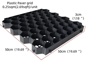 Grilles <span class=keywords><strong>de</strong></span> pavage en plastique écologiques en gros pour gazon paysager, allées, drainage, pentes, barrages et parkings - Product Image 1
