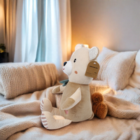 Kawaii Set mainan bayi uniseks, Set boneka beruang katun kustom mainan hewan untuk menenangkan beruang kecil