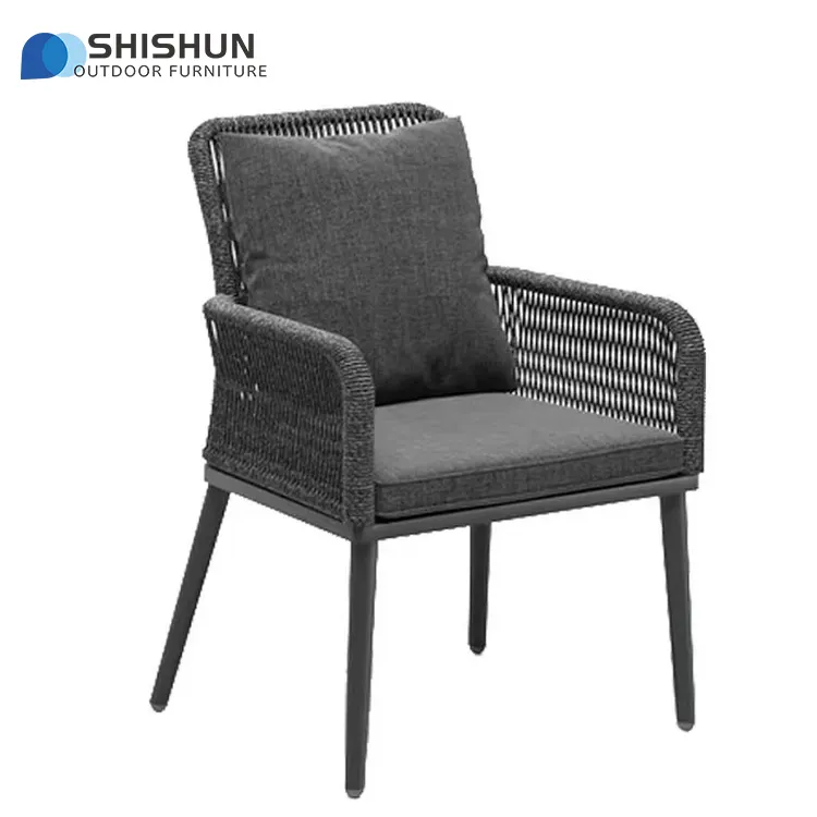 Outdoor Garden Party table and chair set modern design outdoor rope chair casual dining table and chair outdoor furniture